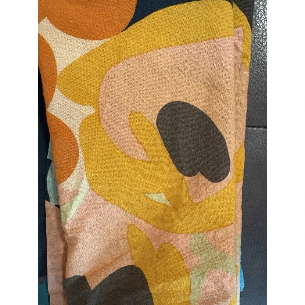 Yellow Orange Crate & Barrel  Esmer Tablecloth 60 x‎ 90 cotton bright